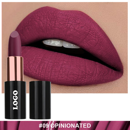 24 Color Matte Lipstick Nude No Dry Lips High Pigment Waterproof Magnetic Tube