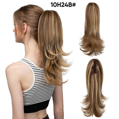 Short wigs hair extensions curly ponytail natural fluffy ponytail with clip