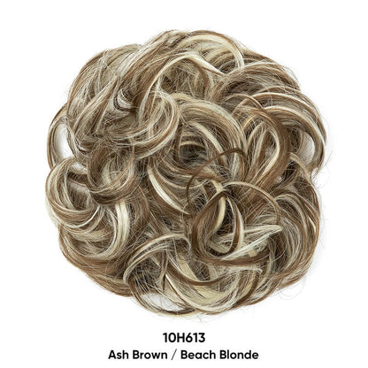 Curly hair buns wigs ball head wigs elastic hair buns flower