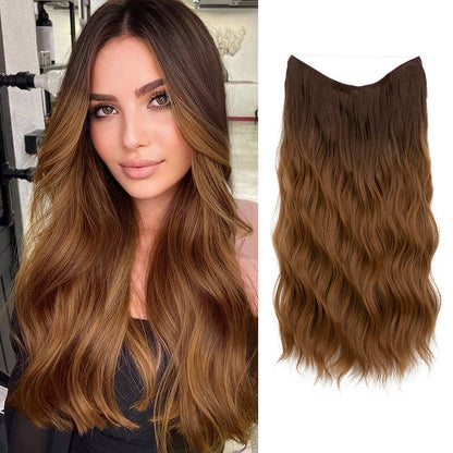 Hair extensions halo hair wig women wigs long curly hair chemical fiber