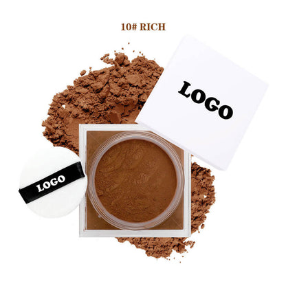 14-Shade Loose Setting Powder With Puff Oil-Control Waterproof Long-Lasting