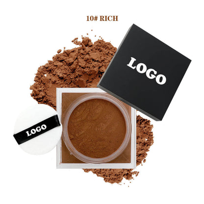 14-Shade Loose Setting Powder With Puff Oil-Control Long-Lasting Waterproof