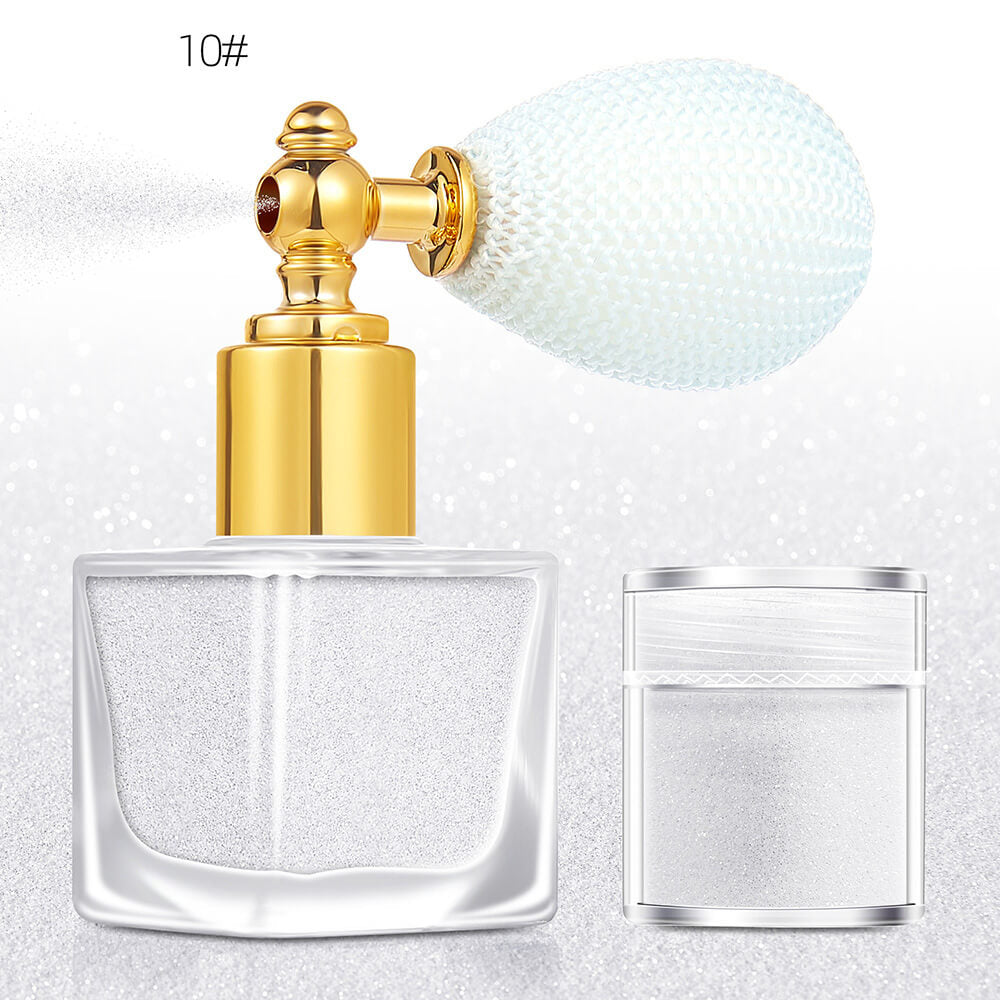 26 color highlighter powder glitter spray for face body hair (1 bottle of spray + 1 refill)