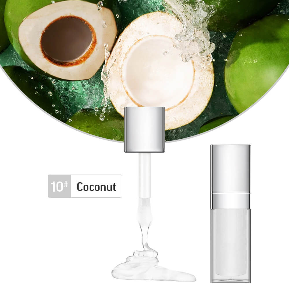 48 Colors Lip Oil Fruit Lip Gloss Lip Plumping Oil Vegan Moisturizing Silver-Plated Tube