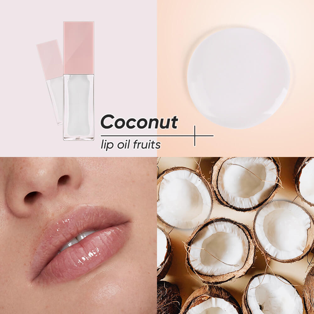 8-Color Lip Oil Plumping Fruit Flavor Lip Gloss Moisturizing Nourishing Vegan