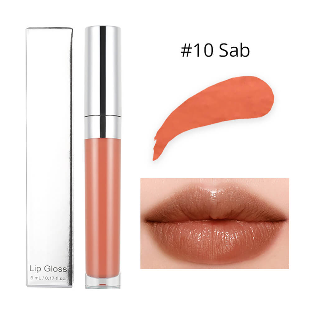 20 Color High Shine Lip Gloss Nude Lip Glaze High Pigmented Plumping Vegan