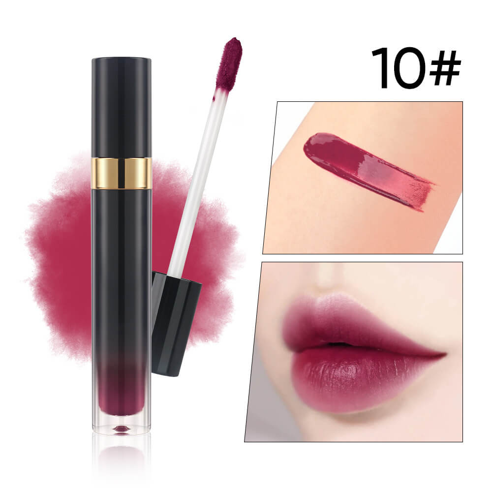 10-Shade Nude Lip Glaze High Pigmented Smudge-Proof Lip Tint Private Label