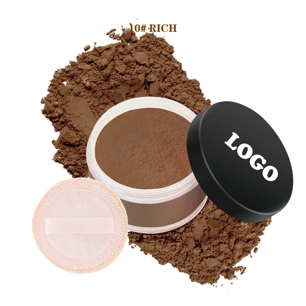 14-Shade Loose Setting Powder With Puff Waterproof Oil-Control Long-Lasting