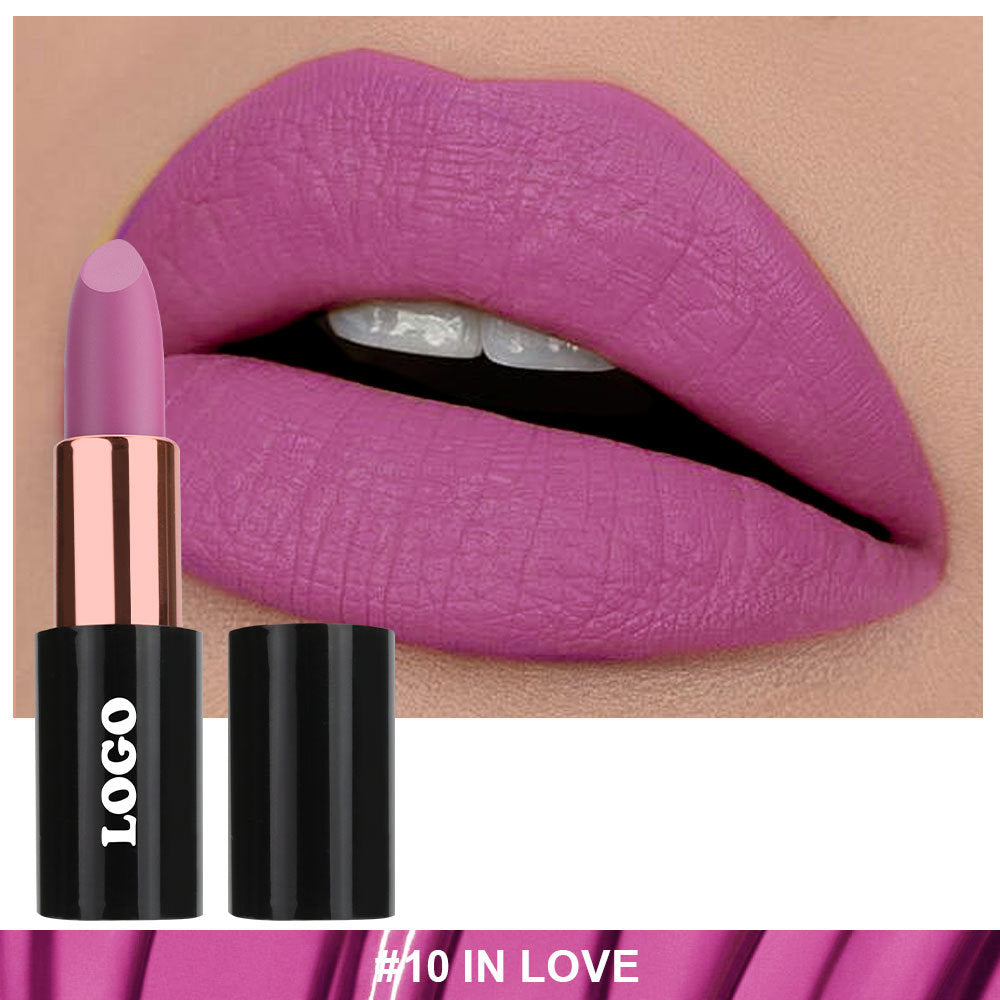 24 Color Matte Lipstick Nude No Dry Lips High Pigment Waterproof Magnetic Tube