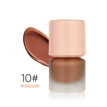 12-Shade Liquid Foundation High-Coverage Long-Lasting Flawless Waterproof 15ml