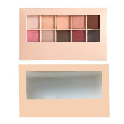 10 color nude eyeshadow palette powder with makeup brush vegan