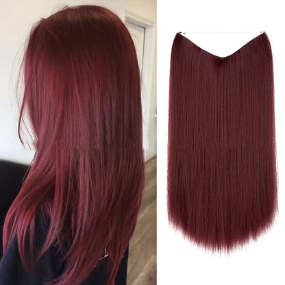 Long straight hair extensions women wigs natural wig one-piece