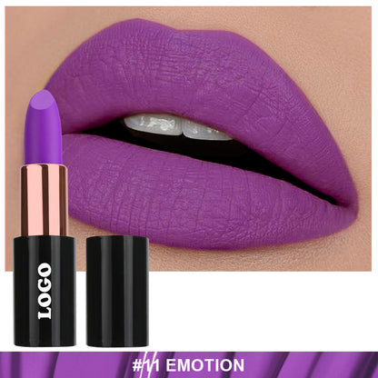 24 Color Matte Lipstick Nude No Dry Lips High Pigment Waterproof Magnetic Tube