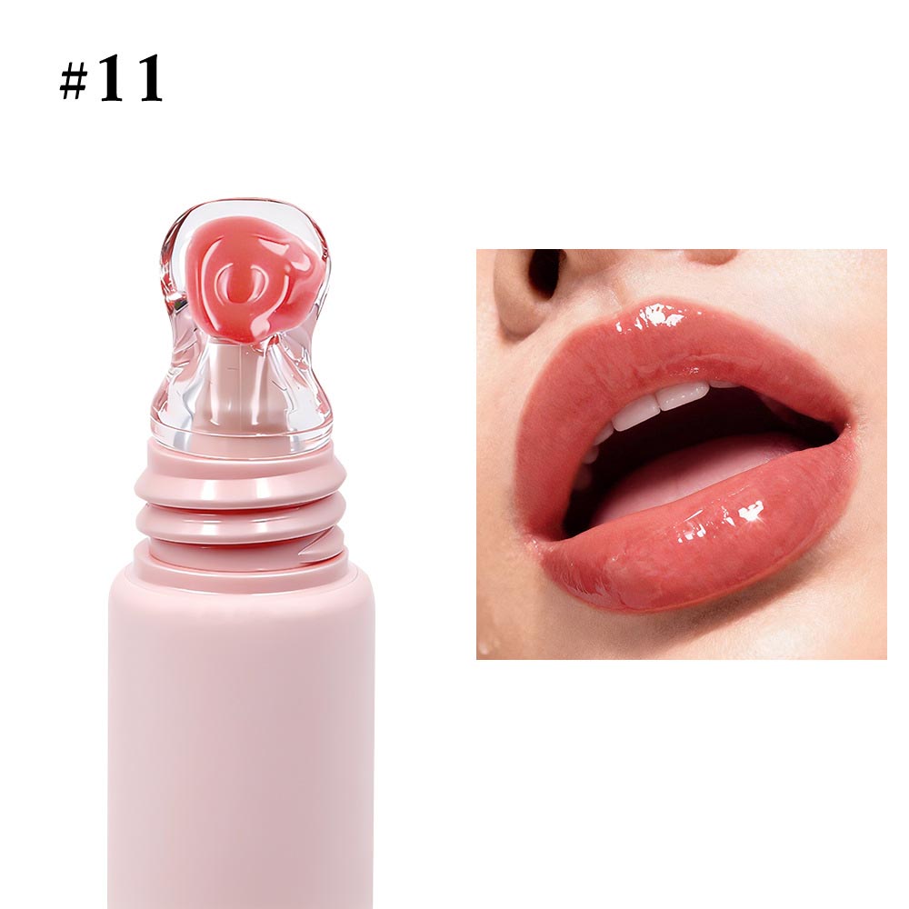 24 Color Peptide Lip Gloss Moisturizing Hydrating Lip Cream Squeeze Tube