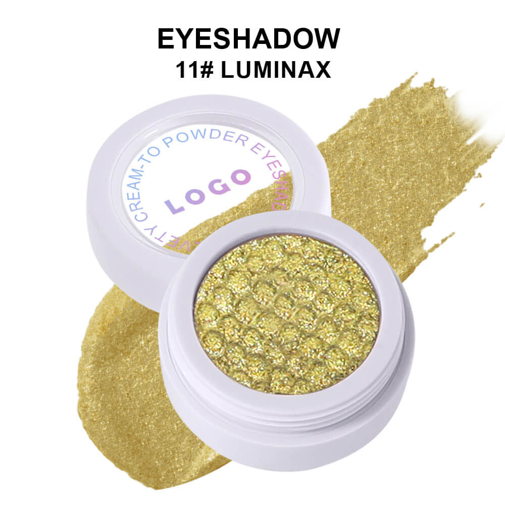 20-Color Single Eyeshadow Fine Shimmer Duochrome Glitter Pearlescent Vegan