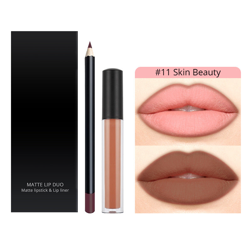 30 Color Liquid Lipstick Lip Liner Set Matte Lipstick Kit Long Lasting Waterproof