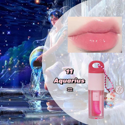 12 Magic Lip Oil Color-Changing Plumping Moisturizing Lip Gloss 12 Constellation Pendant