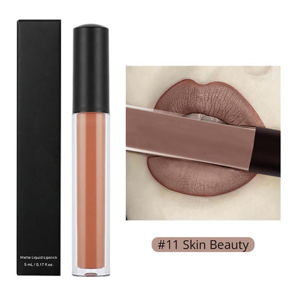 30-color Brown Matte Liquid Lipstick Nude Velvet Mist Lip Cream Cruelty-free