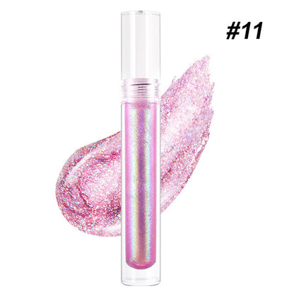 15 color metallic lipgloss glitter shiny lip color waterproof long lasting