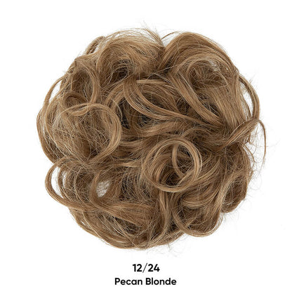 Curly hair buns wigs ball head wigs elastic hair buns flower