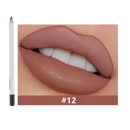 25 color matte lip liner lip color pencil white high pigmented