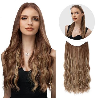 Hair extensions halo hair wig women wigs long curly hair chemical fiber