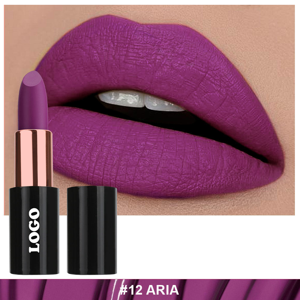 24 Color Matte Lipstick Nude No Dry Lips High Pigment Waterproof Magnetic Tube