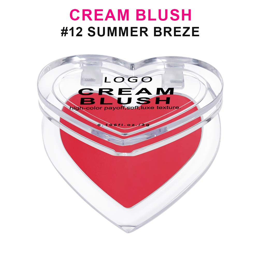 13-Color Cream Blush Palette Multi-Use Long-Lasting High-Pigment Blushes Vegan