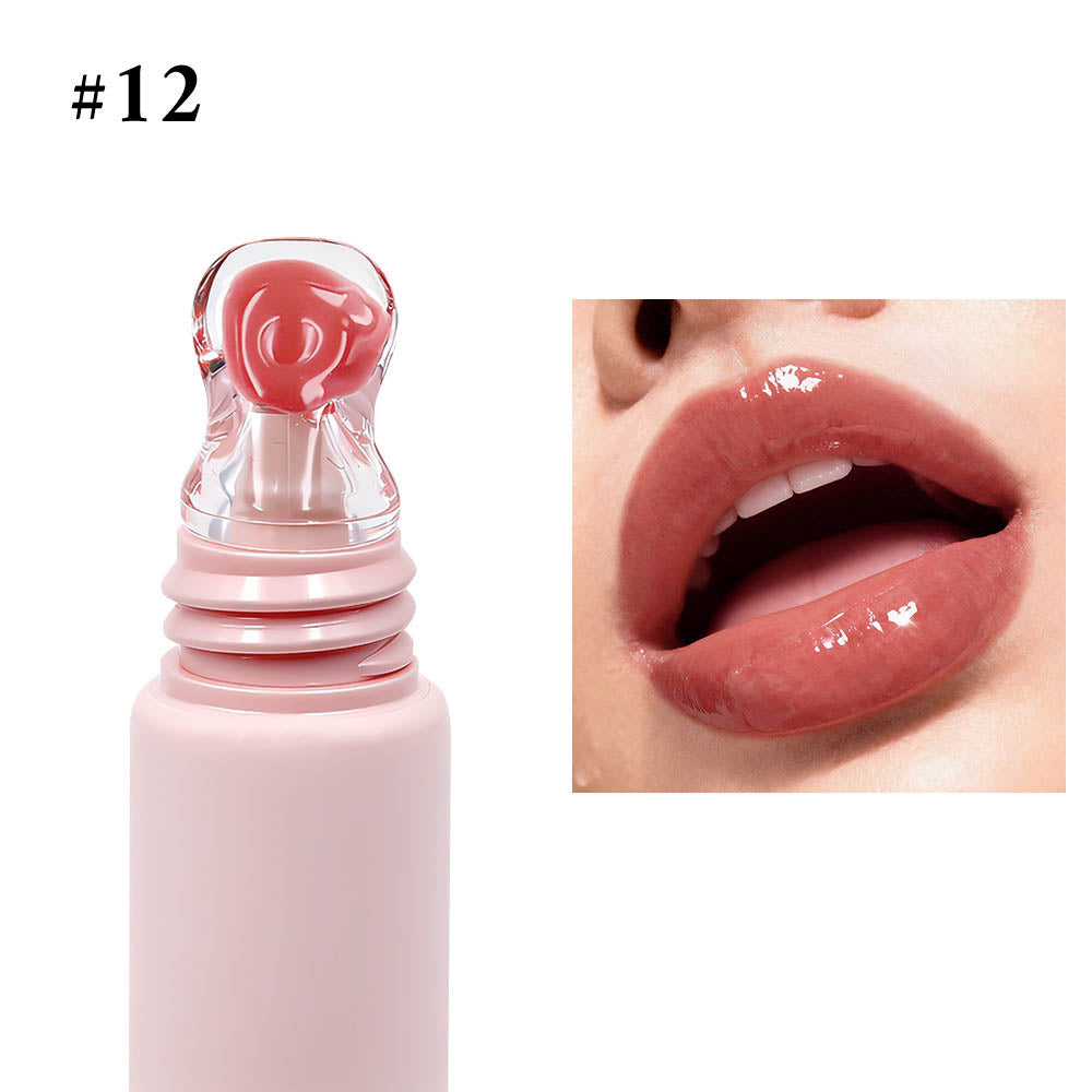 24 Color Peptide Lip Gloss Moisturizing Hydrating Lip Cream Squeeze Tube