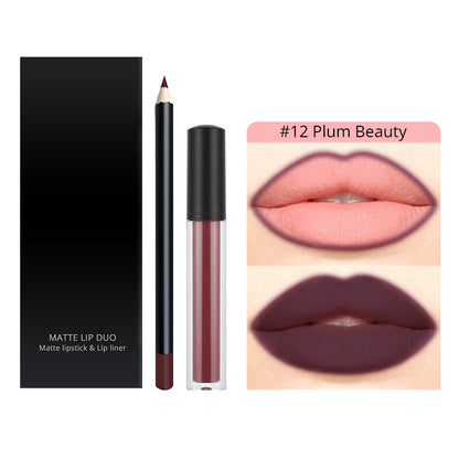 30 Color Liquid Lipstick Lip Liner Set Matte Lipstick Kit Long Lasting Waterproof