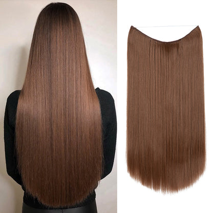 Hair extensions women wigs natural wig one-piece long straight hair