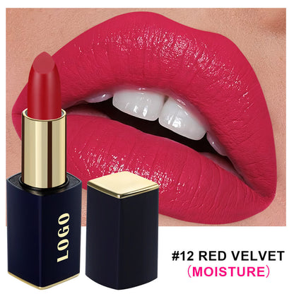 24-Color Matte Lipstick Nude Lip Plumping Long-Lasting Moisturizing Vegan