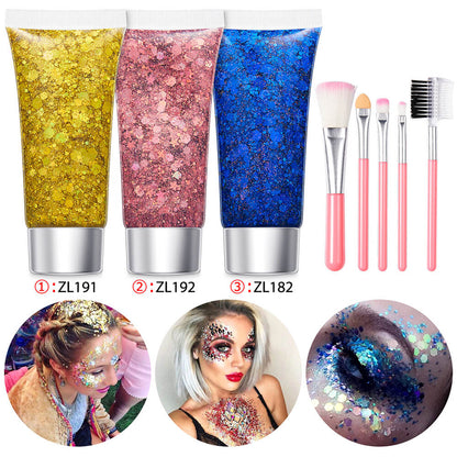 17 set glitter gel sequin body face eyes hair stage shimmer makeup vegan