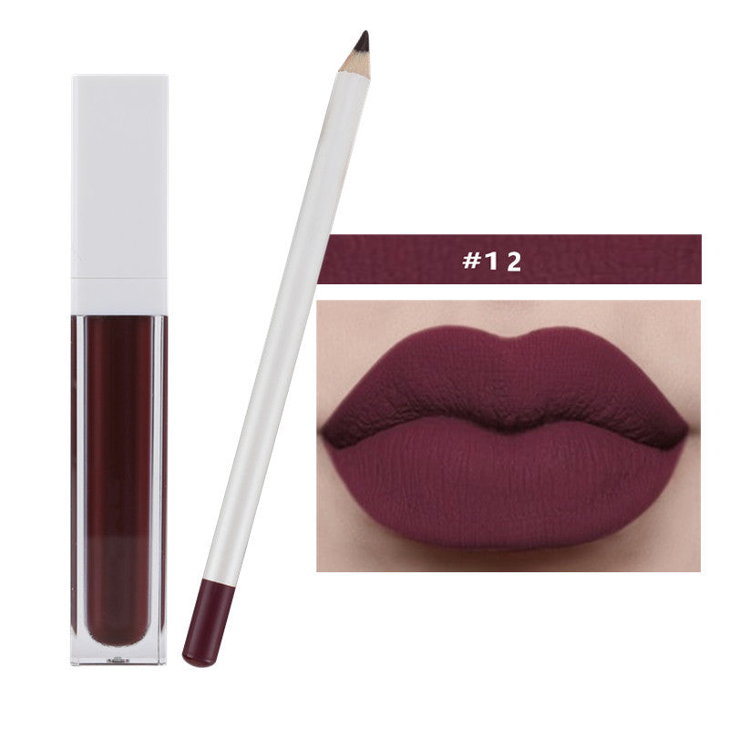 21 Color Liquid Lipstick & Lip Liner Set Matte Waterproof Long Lasting Vegan