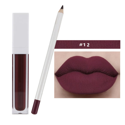 21 Color Liquid Lipstick & Lip Liner Set Matte Waterproof Long Lasting Vegan