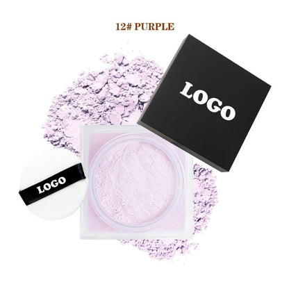 14-Shade Loose Setting Powder With Puff Oil-Control Long-Lasting Waterproof
