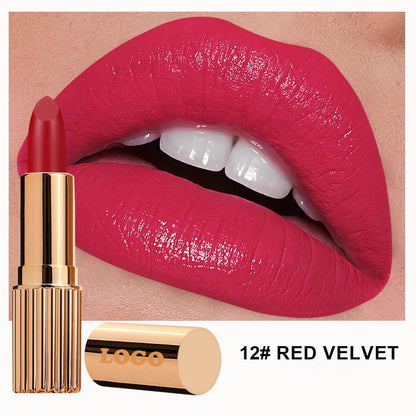 24 Color Matte Lipstick High Pigmented Long Lasting Waterproof Gold Tube