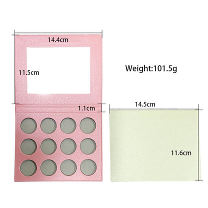 12 color DIY eyeshadow palette 26mm vegan high pigmented