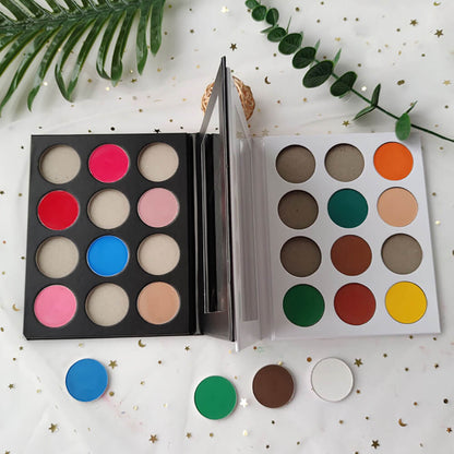12 color DIY eyeshadow palette 26mm vegan high pigmented