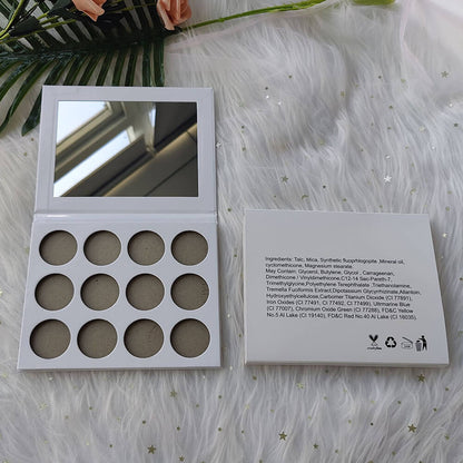 12 color DIY eyeshadow palette 26mm vegan high pigmented
