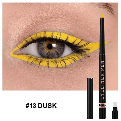 24-Color Eyeliner Gel Matte & Shimmer Waterproof High Pigmented Long-Lasting