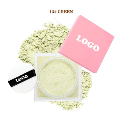 14-Shade Setting Loose Powder With Puff Long-Lasting Waterproof Oil-Control