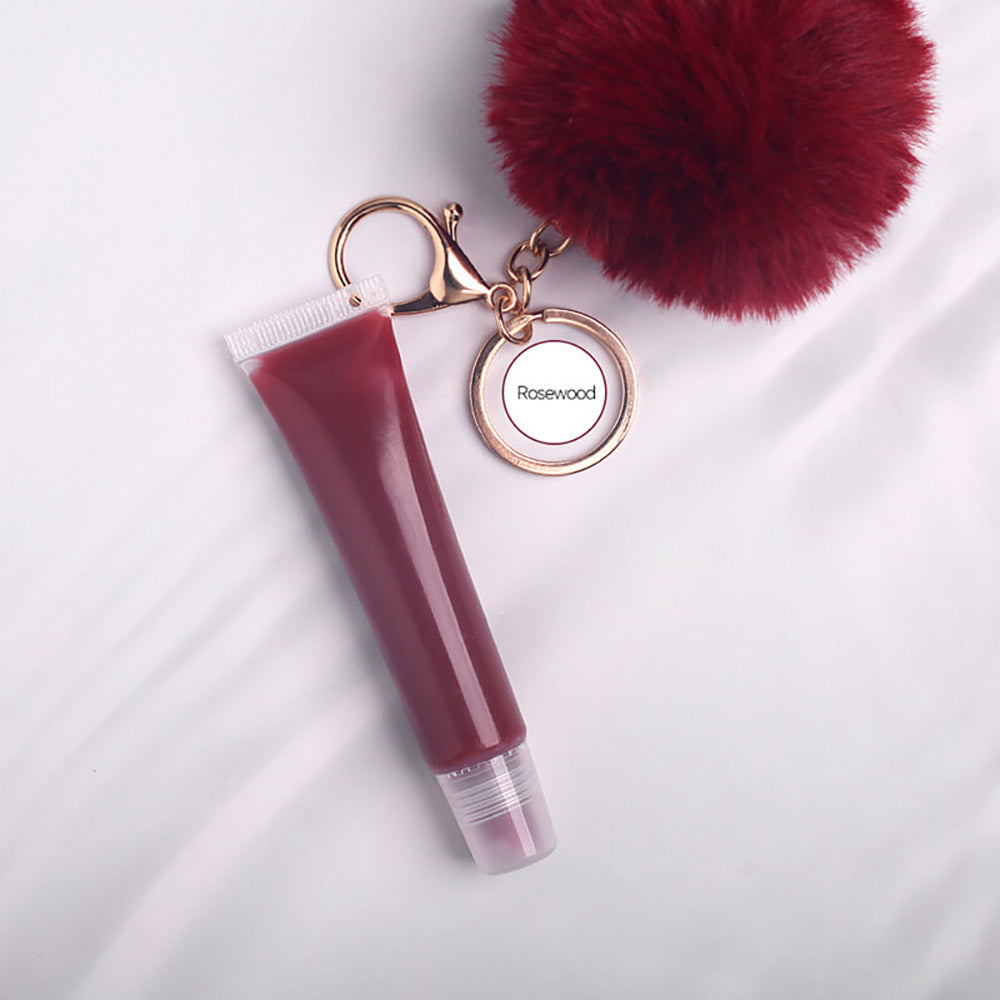 13 Color Fruity Lip Gloss Pompom Keychain Vegan Lipgloss 15ml Private Label
