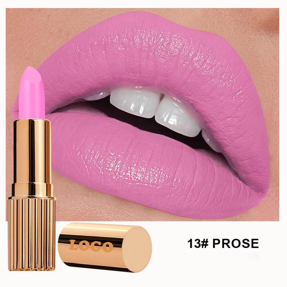 24 Color Matte Lipstick High Pigmented Long Lasting Waterproof Gold Tube