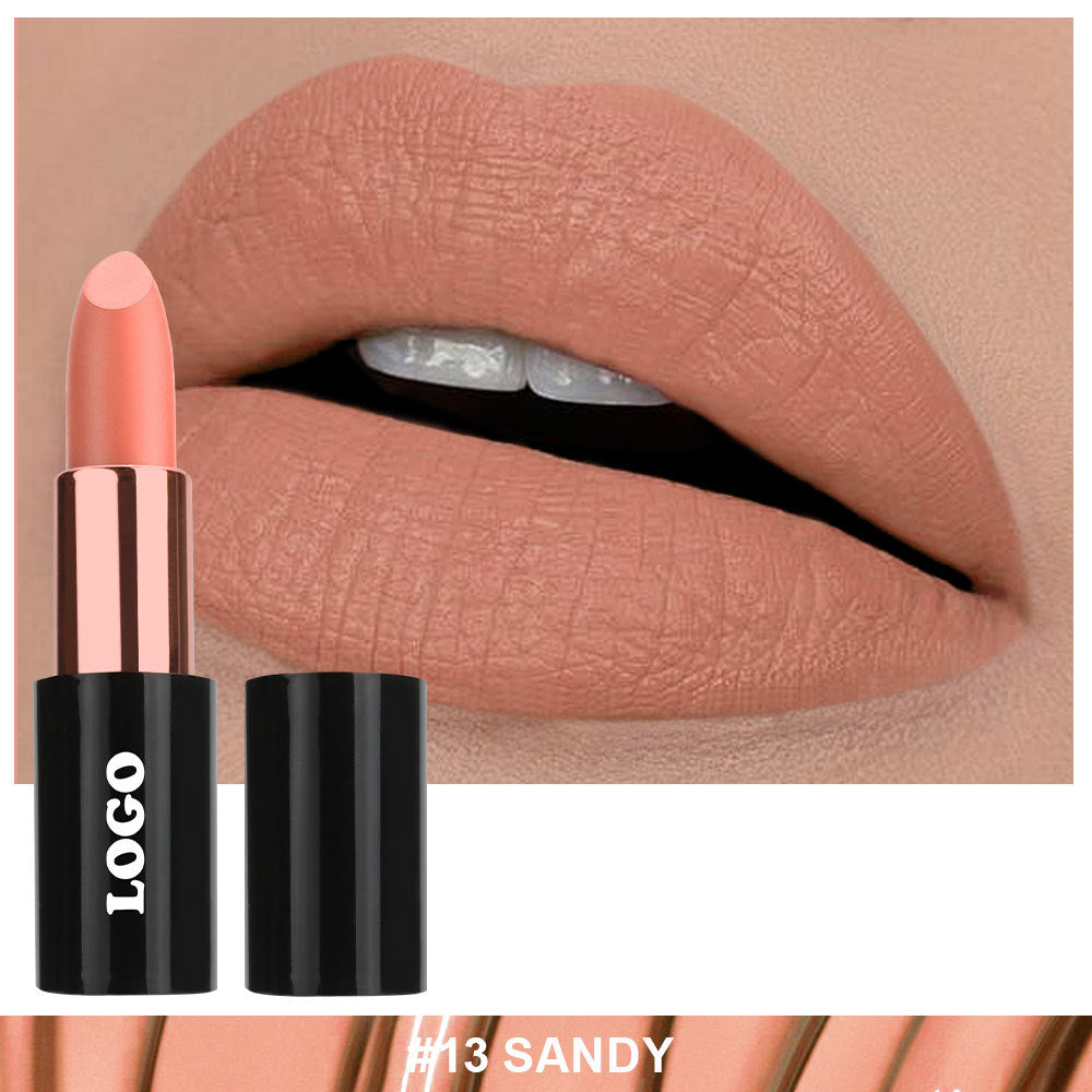 24 Color Matte Lipstick Nude No Dry Lips High Pigment Waterproof Magnetic Tube