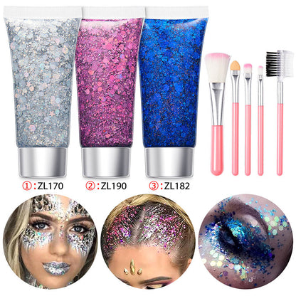 17 set glitter gel sequin body face eyes hair stage shimmer makeup vegan