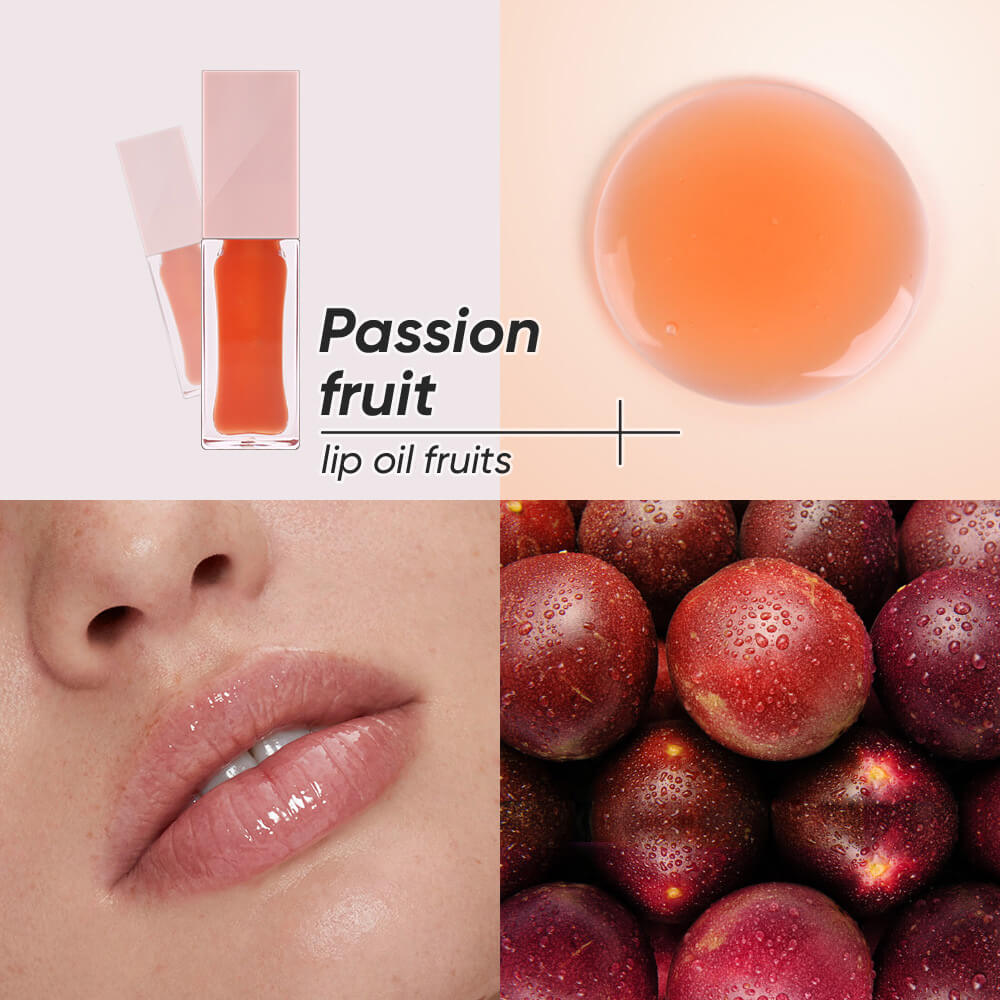 8-Color Lip Oil Plumping Fruit Flavor Lip Gloss Moisturizing Nourishing Vegan