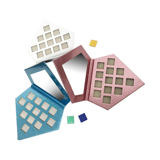 13 color DIY diamond eyeshadow palette square color 22mm high pigmented
