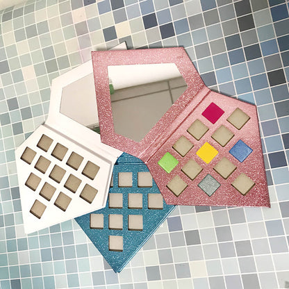 13 color DIY diamond eyeshadow palette square color 22mm high pigmented