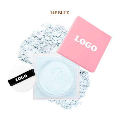 14-Shade Setting Loose Powder With Puff Long-Lasting Waterproof Oil-Control